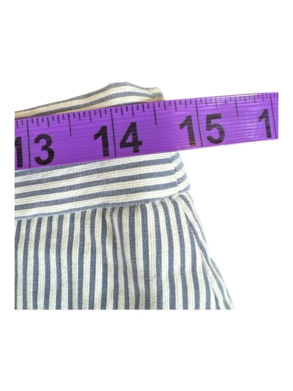 J. CREW Blue & White Striped Seersucker Mini Skirt